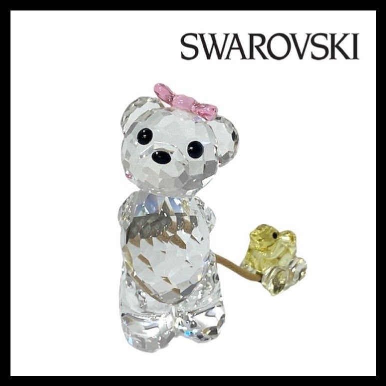 最高 SWAROVSKI】クリスベアガール クマ/熊 ヒヨコ/ひよこ クリスタル 工芸品