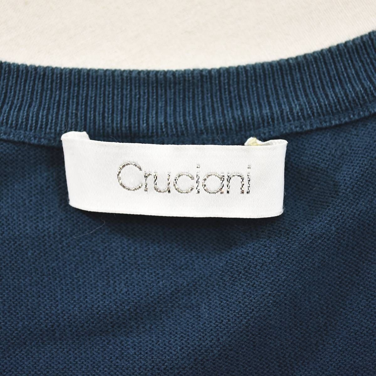 【美品】Cruciani クルチアーニ 春夏 ハイゲージコットン サマーセーター Cruciani クルチアーニ [春夏] 27ゲージ コットン クルーネック