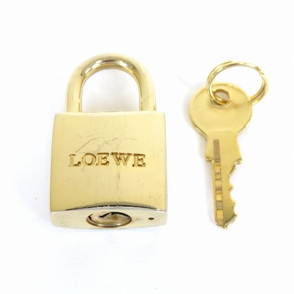 LOEWE ロエベ 鍵付き キーホルダー 南京錠 LOEWE ロエベ 鍵付き キーホルダー 南京錠