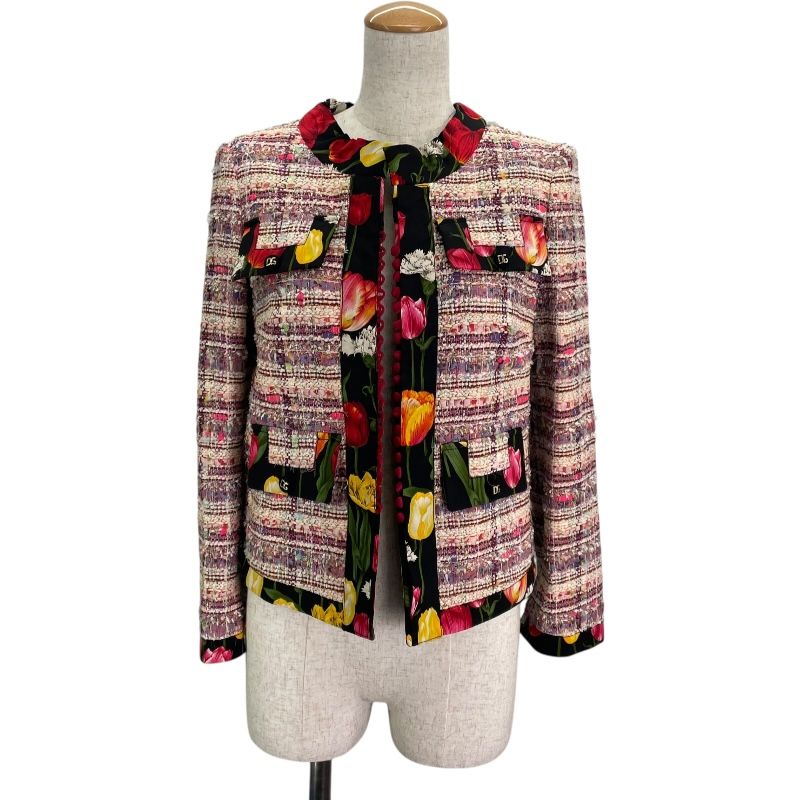 ドルチェ＆ガッバーナ Dolce - Gabbana ノー ツイードジャケット F2087T マルチ コットン レディース ノー ジャケット