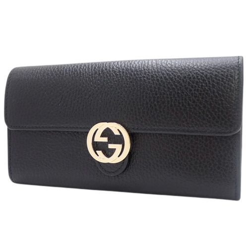 GUCCI(グッチ) インターロッキングG ロング ウォレット 長財布 小物 二