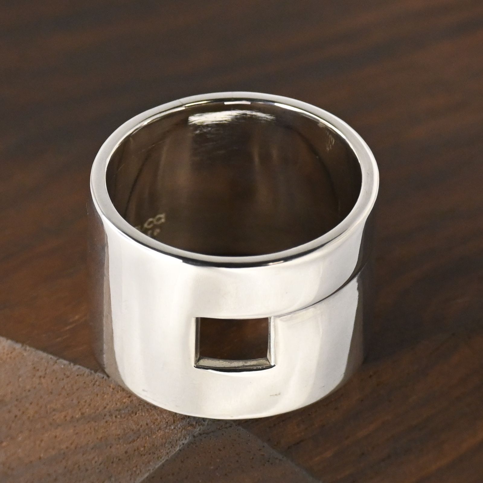 研磨済 90’s グッチ GUCCI HEAVY BAND G RING リング 指輪 22号 Ag925