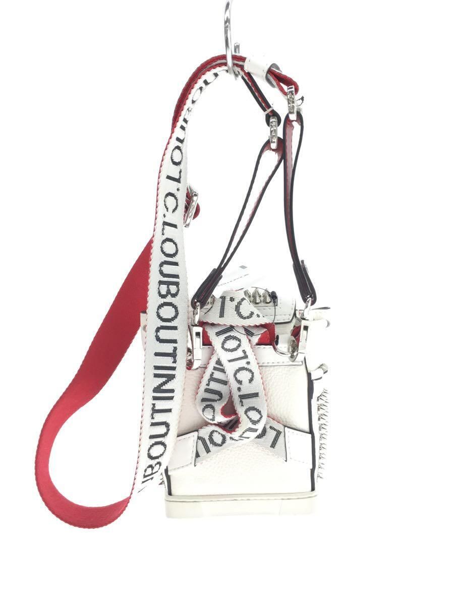 Christian Louboutin ショルダーバッグ ホワイト 無地 1215087W364 explorafunk keyring - メルカリ