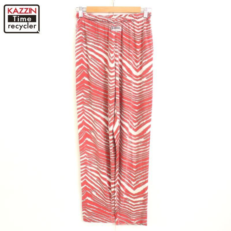 70's イージーパンツ　70年代　柄パンツ 古着 ZUBAZ NFL Cincinnati Bengals ベンガルズ ゼブラ 総柄