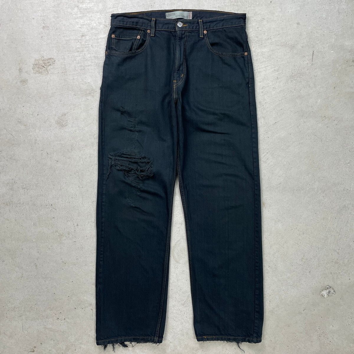リーバイス 569【W30 L30】 levi's ブラックデニム Levi's リーバイス 569 ブラックデニムパンツ ルーズストレート 後染め
