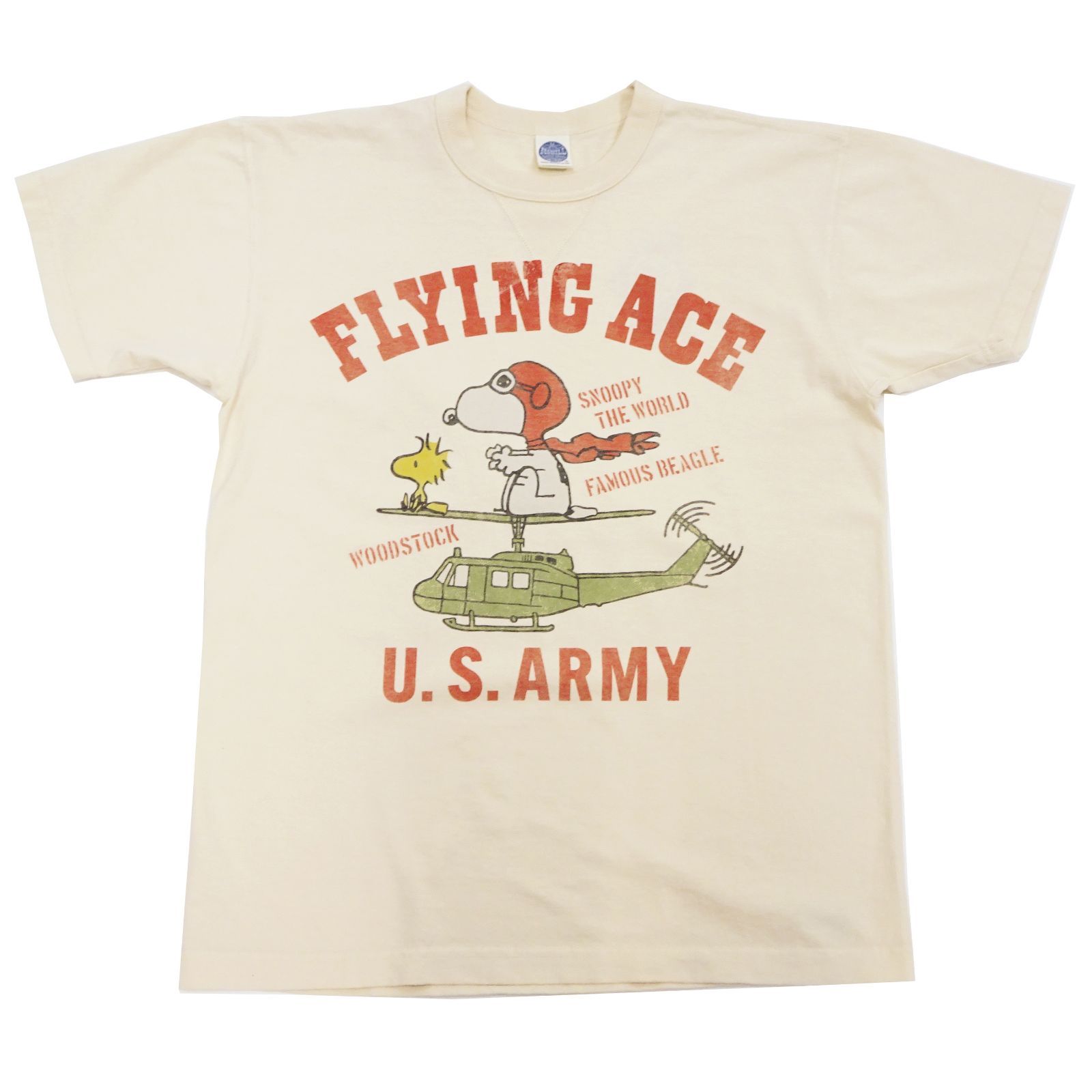 TMC2422 トイズマッコイ Tシャツ 撃墜王 スヌーピー Toys McCoy SNOOPY FLYING ACE 製品染め 半袖Tシャツ ナチュラル 新品 アメカジショップ