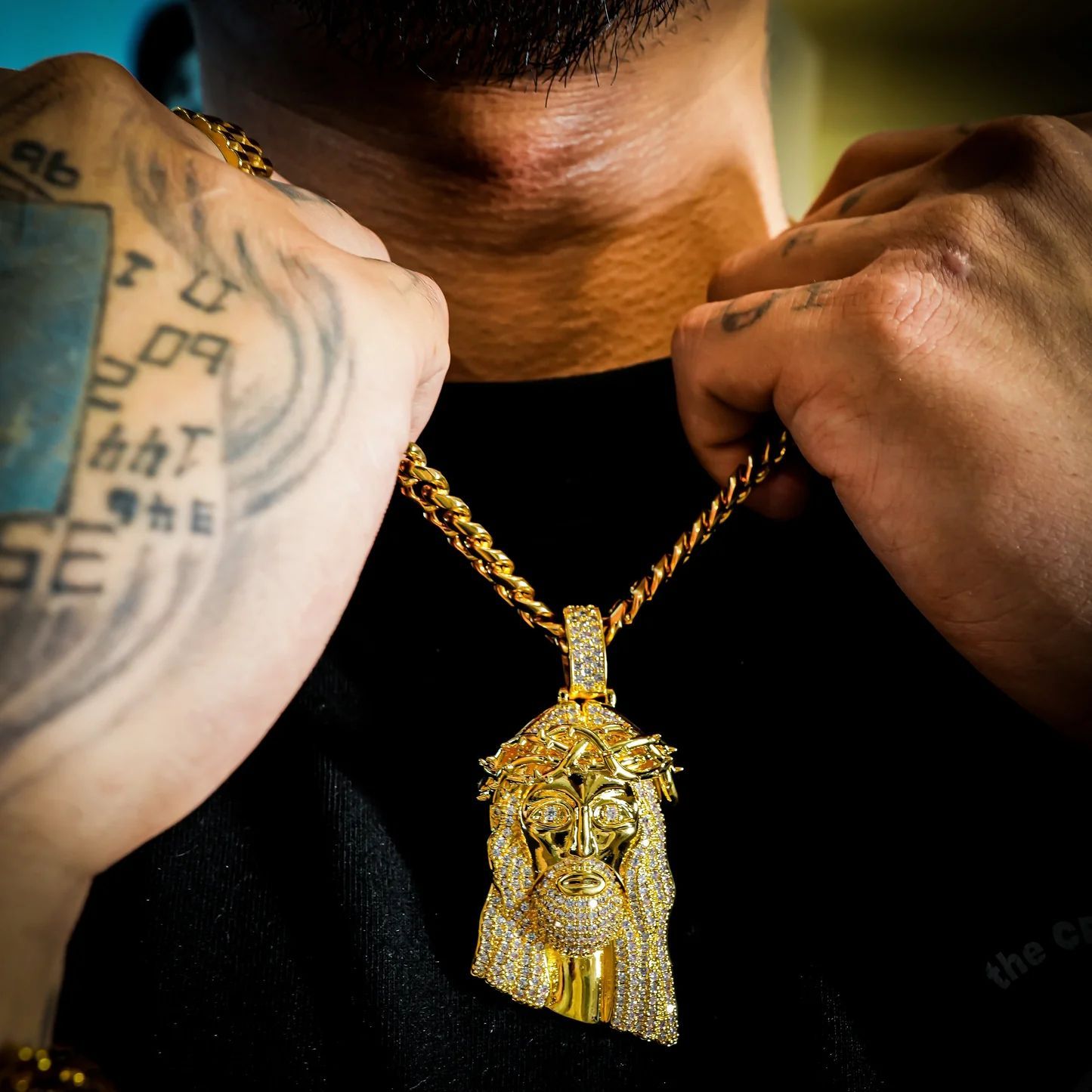 送料無料】GOLDEN GILT XL Jesus Piece ゴールド ネックレス ジーザス