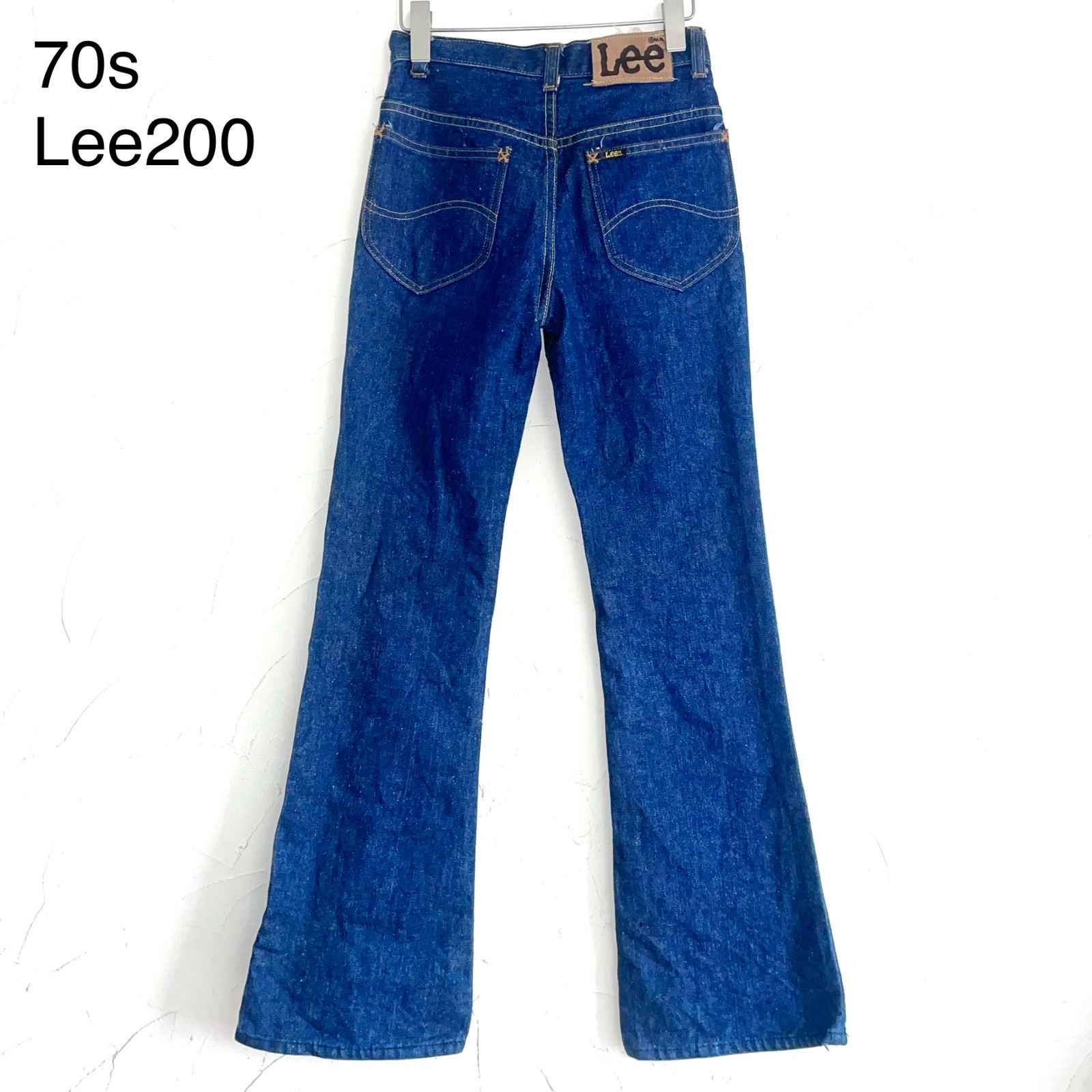 70s vintage Lee 200 ブーツカット 濃紺デニムパンツ ビンテージ ...