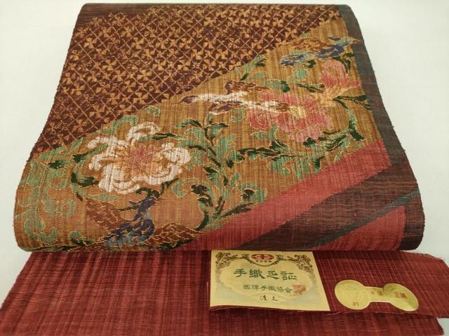 平和屋着物●久留米絣　単衣　色紙花文　綿　逸品　DAAV1487tw 平和屋着物○久留米絣 単衣 色紙花文 綿 逸品 DAAV1487tw