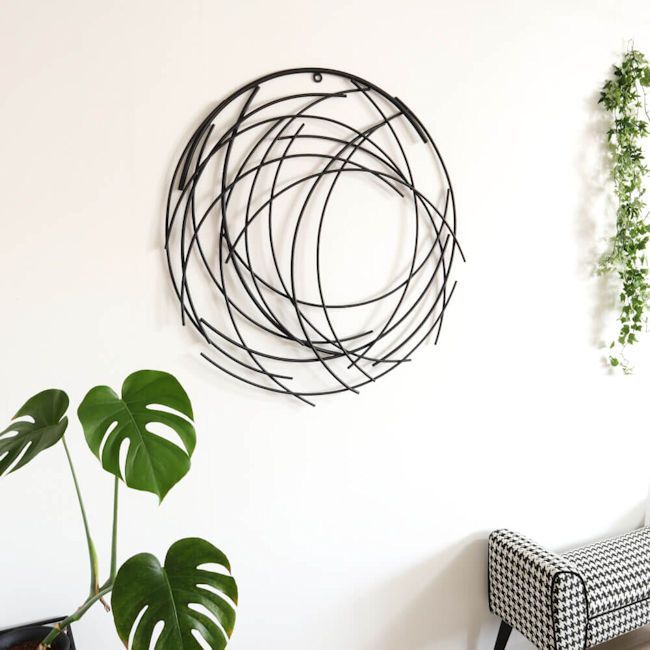 アイアン壁掛けウォールアート丸型 壁飾り