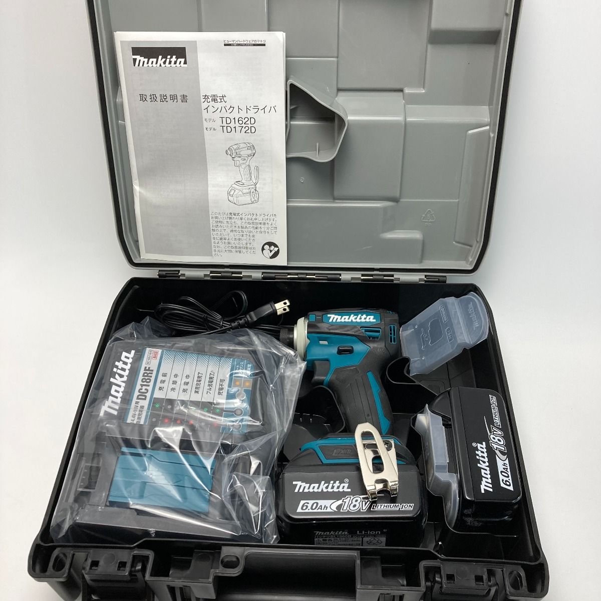 MAKITA マキタ 充電式インパクトドライバ TD172DRGX ブルー バッテリー2個 完備