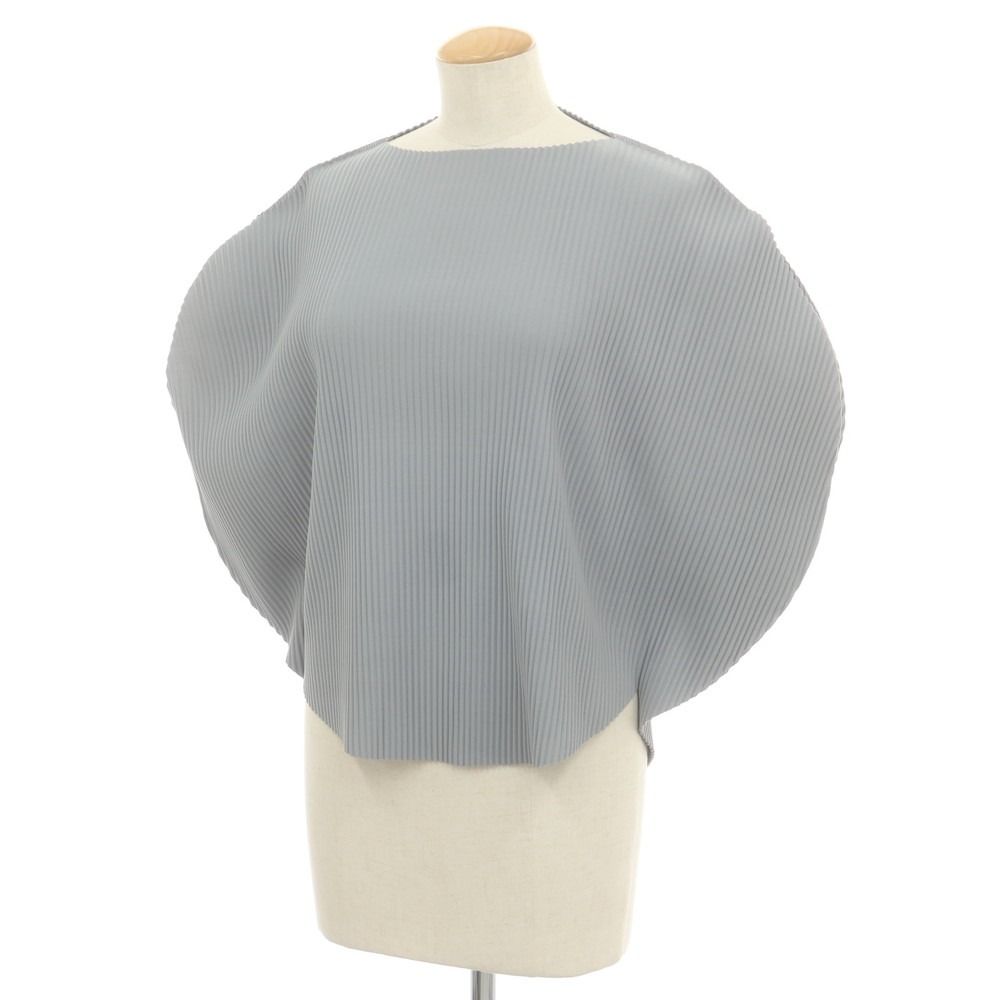 ミー イッセイミヤケ me ISSEY MIYAKE 秋冬 ポリエステル プリーツ カットソー グレー サイズ－ レディース