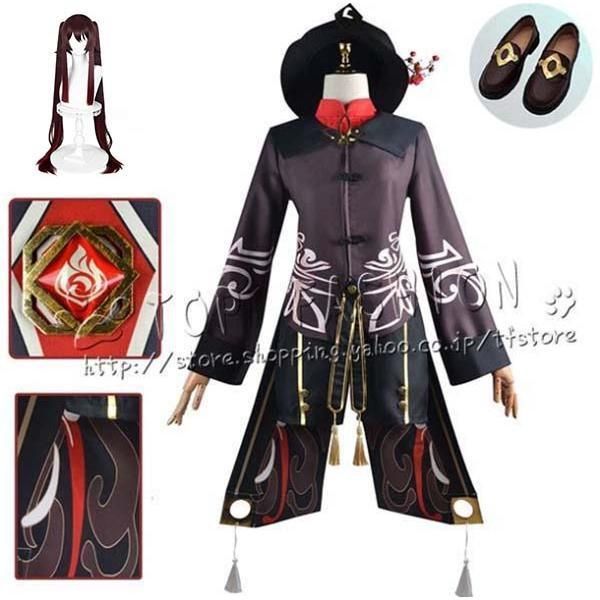 原神 げんしん 風 Hu Tao 胡桃|くるみ コスプレ衣装 ウィッグ 靴 道具別売りり