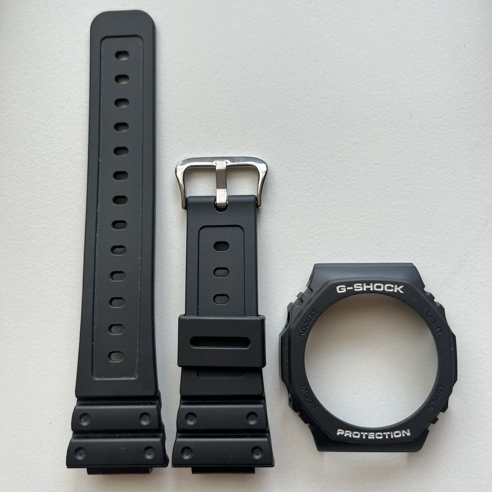 G-SHOCK Gショック CASIO GA2100SB 黒×シルバー文字 純正パーツ ベルト