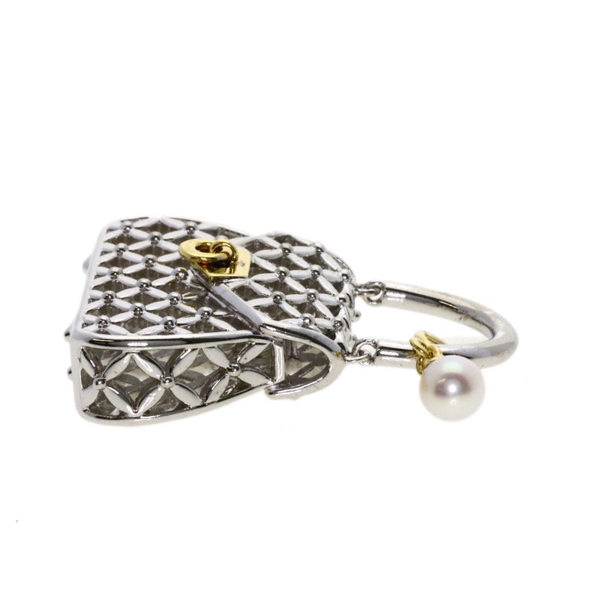 MIKIMOTO ミキモト バッグモチーフ パール 真珠 ペンダントトップ SV