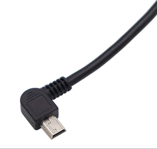 注目ショップ・ブランドのギフト KKM-ラブショー USB 2.0 ミニケーブル A オス-USB miniB オス 同時L型 左右90°方向変換ケーブル  金メッキ付き 高速480M