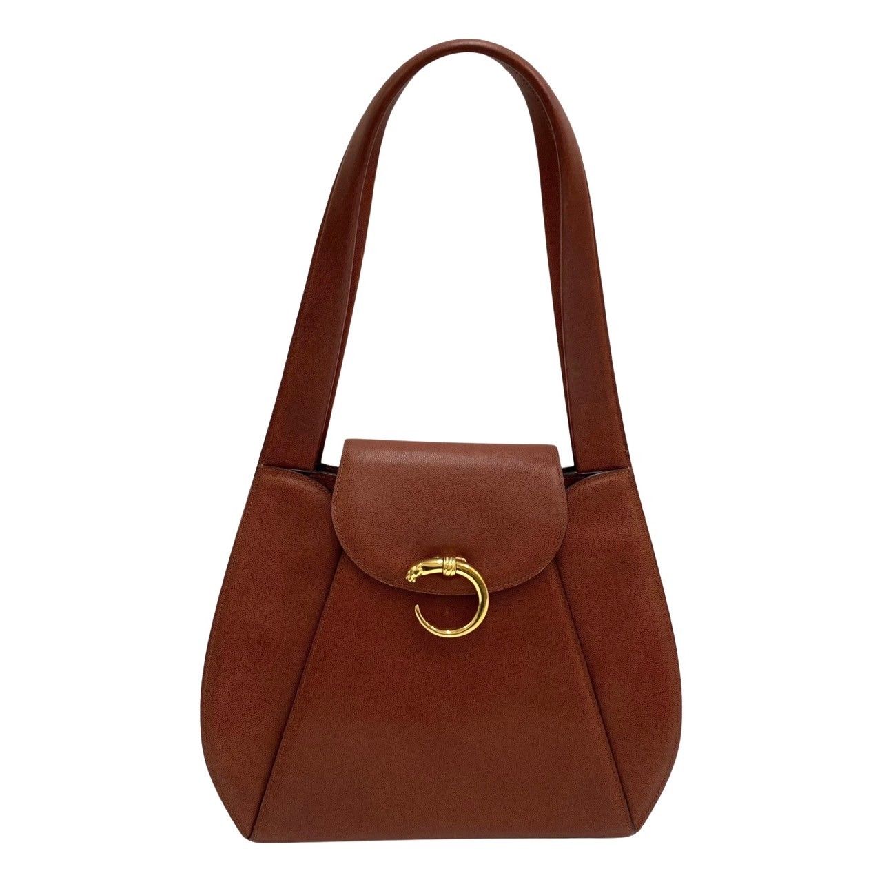 美品 CARTIER カルティエ パンサーライン パンテール レザー 本革 セミ 