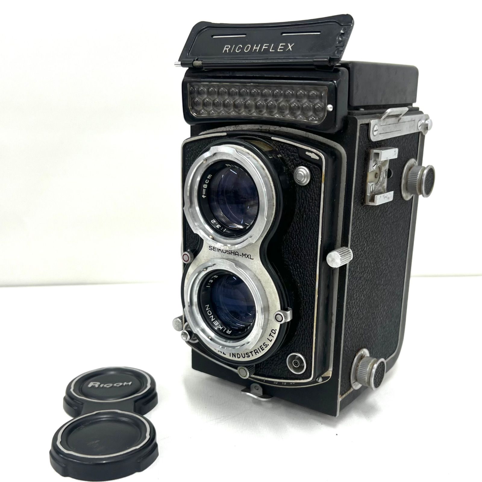 F250307-6 RICOHFLEX NEW DIA リコーフレックス ニューダイヤ RIKENON F3.5 80mm 二眼レフ 中判カメラ フィルムカメラ