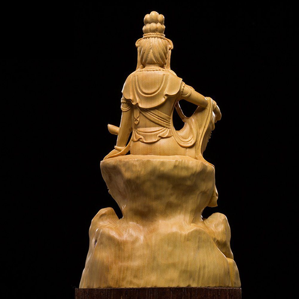 直売値下木彫 仏像 南海観音 観音菩 観世音菩薩像 精密細工 木造仏像 仏師で仕上げ品 仏像