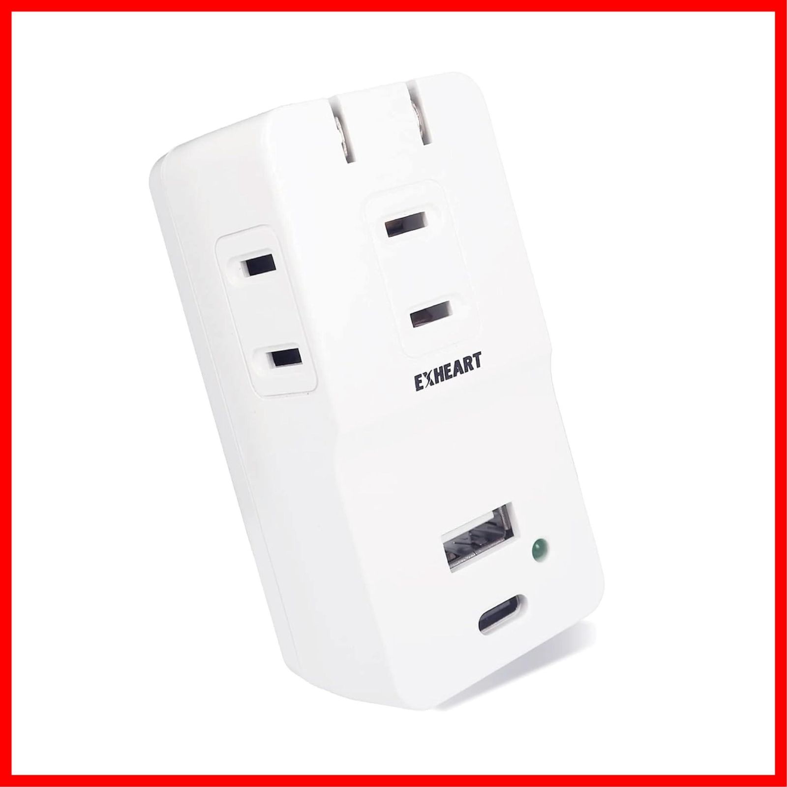 数量限定】タップ 急速充電 (高出力 ×1) / USB-C 最大3.4A) ×1/ コンセント USB-A 白 ×3/ 小さい (AC 電源タップ  USBポート付コンセント (折りたたみプラグ/雷サージ軽減フィルター) EXHEART ECU-3234C - メルカリ