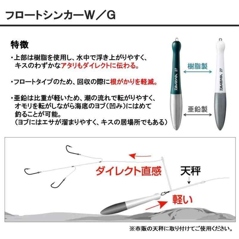ダイワ(DAIWA) シンカー フロートシンカー グリーン 27号 投げ