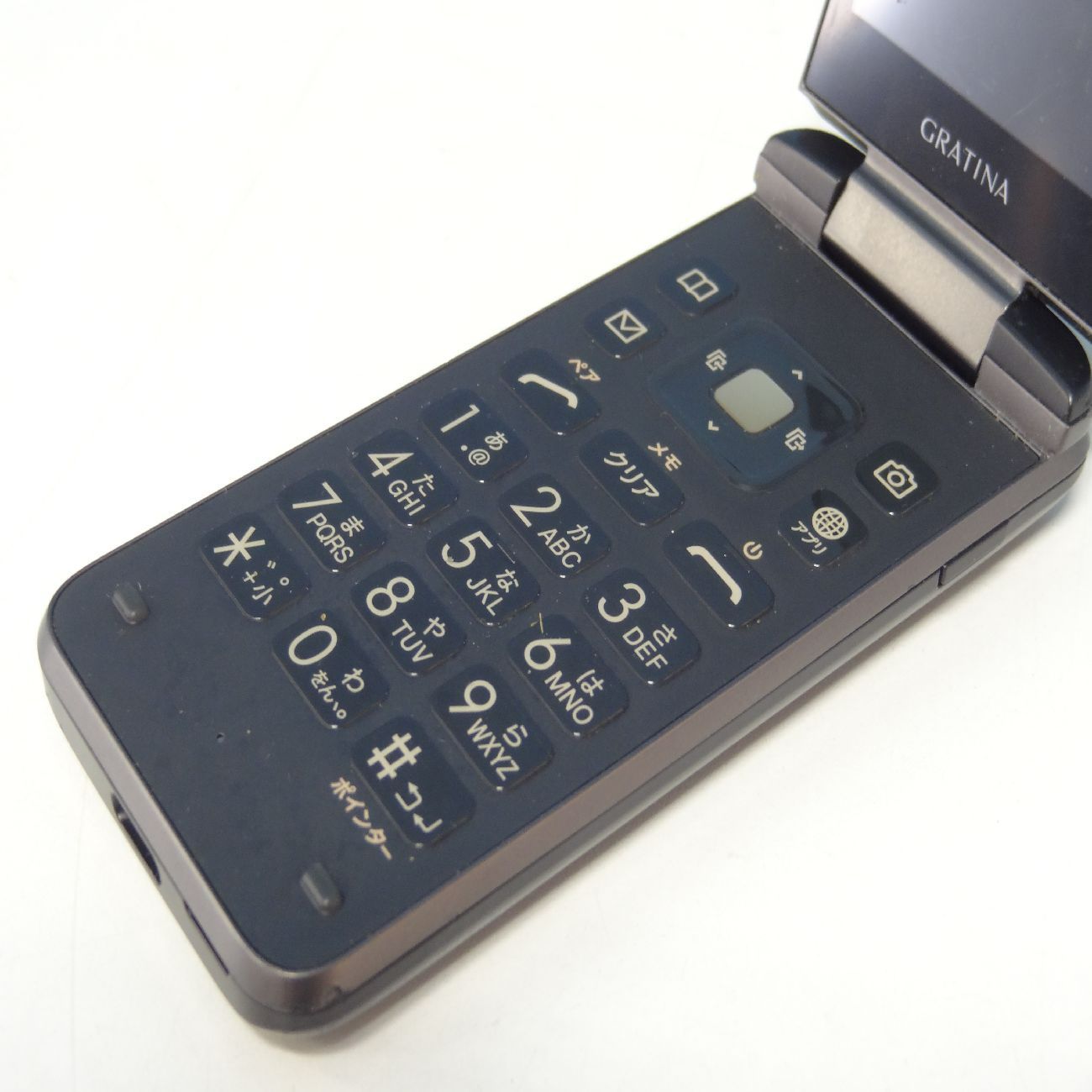 au ガラケー 携帯 GRATINA KYF39 ブラック 折りたたみ携帯