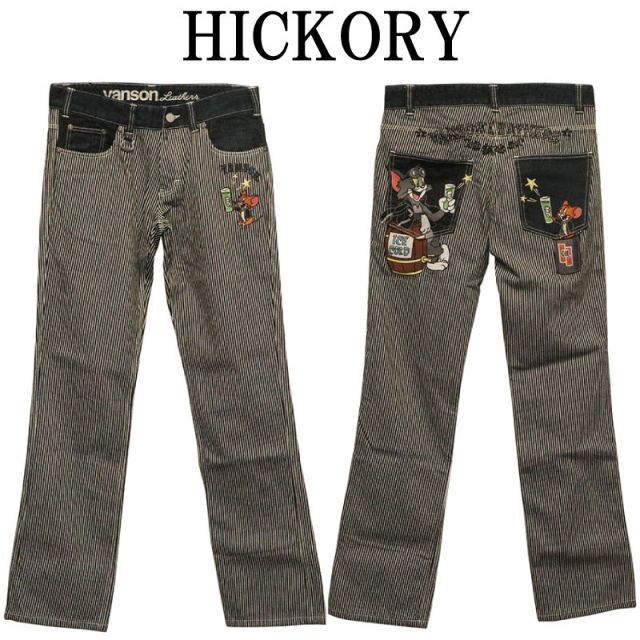 種類2:INDIGO/30 VANSON×トム＆ジェリー TOM＆JERRY 刺繍 デニムパンツ 