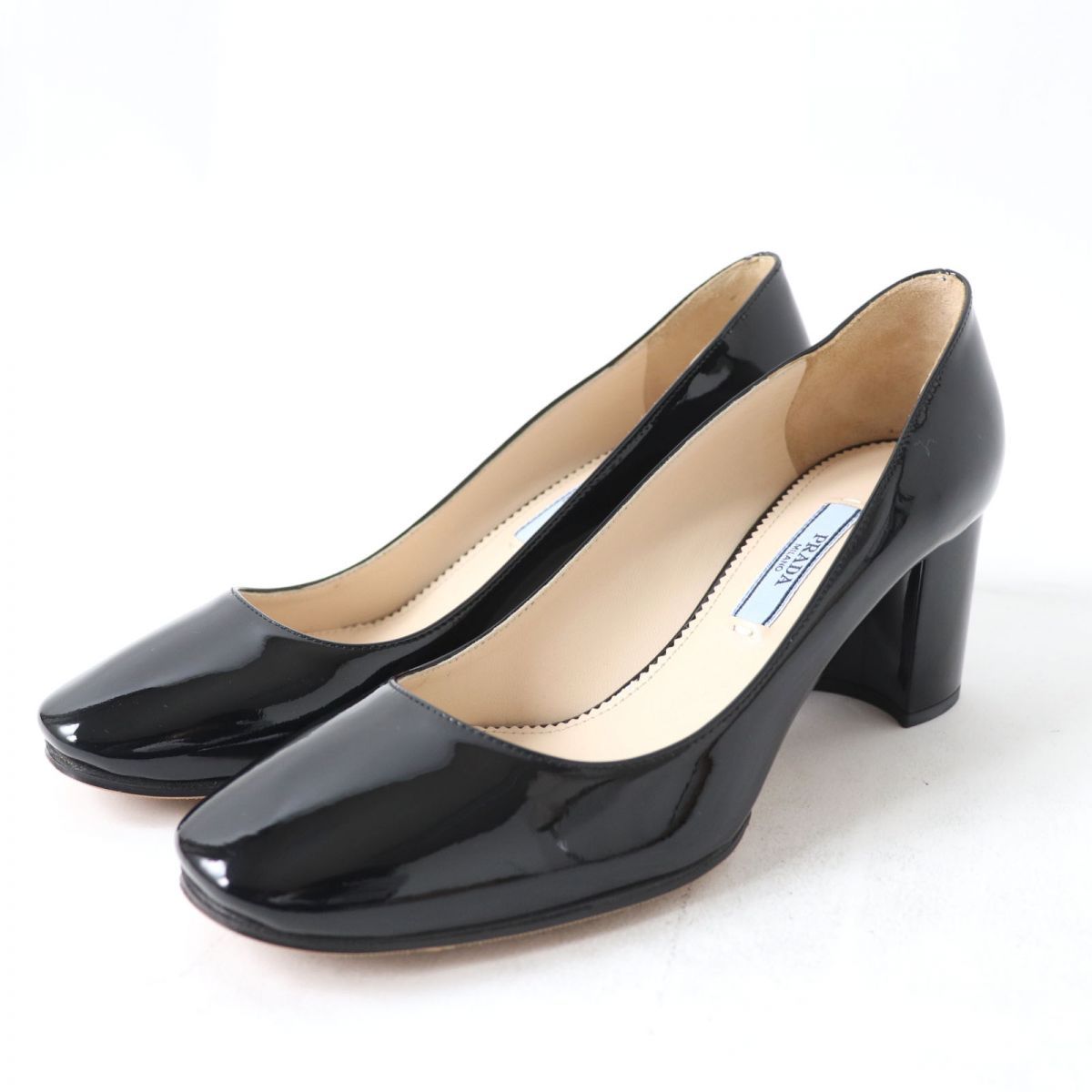 新品未使用✨PRADA プラダ　パンプス　ブラック　メタルロゴ　太ヒール　黒 楽天市場】超美品 PRADA プラダ パンプス パンプス - 表記サイズ
