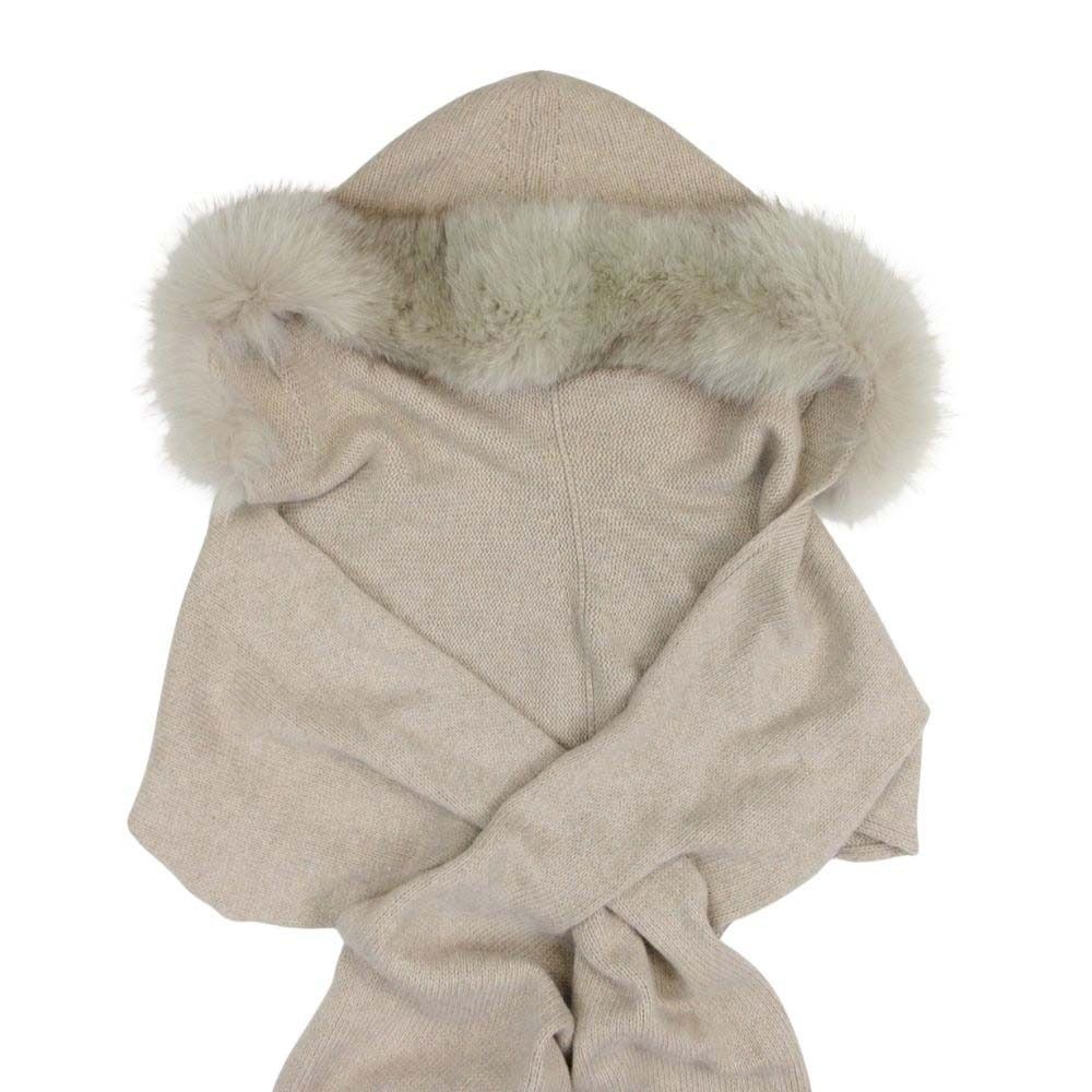 【新品未使用】Max Mara　カシミヤシルクニット　ベージュ 新品同様 Max Mara マックスマーラ 白タグ フォックスファー