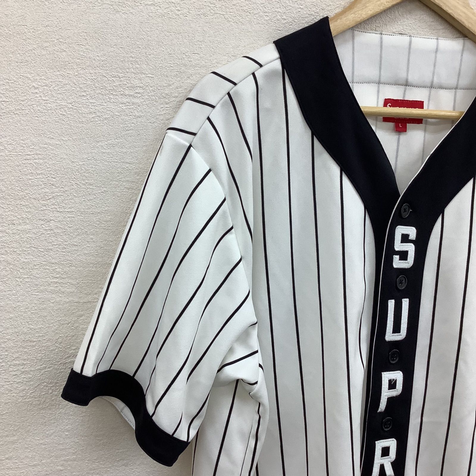 ✨美品✨Supreme シュプリーム ベースボールシャツ ストライプ