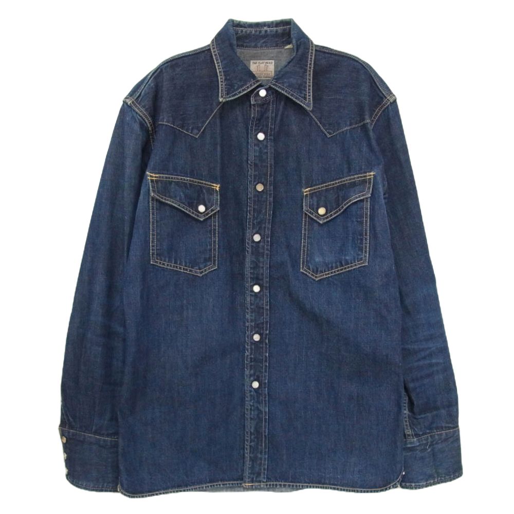 THE FLAT HEAD ザフラットヘッド 7001 デニム ウェスタン シャツ インディゴブルー系 40【中古】