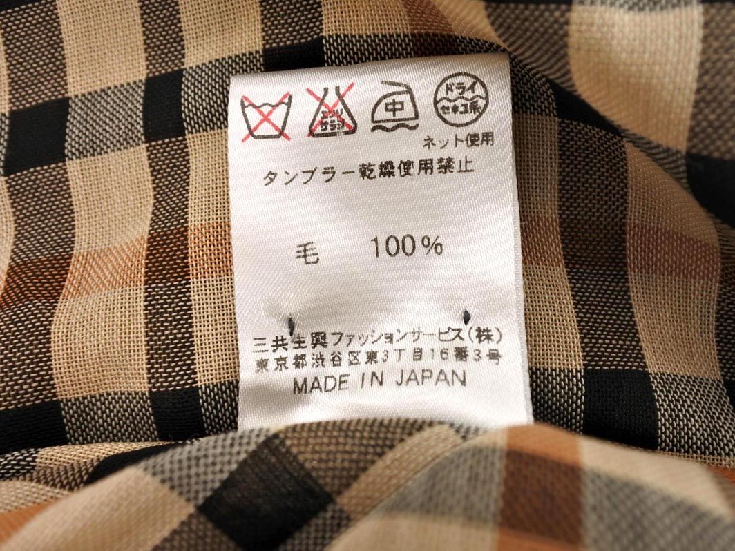 Daks ダックス ワイシャツ クレリックシャツ 39 サイズ DAKS ダックス ウール100％ チェック タック シャツ size42