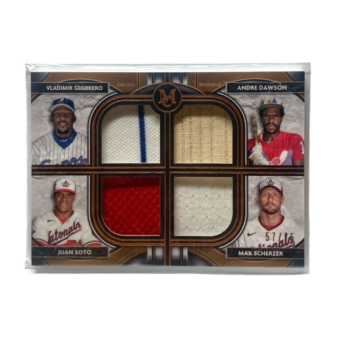 TOPPS MLBカード MUSEUM COLLECTION VLADIMIR GUERRERO ANDRE DAWSON JUAN SOTO MAX SCHERZER EXPOS NATIONALS 57|75 FPR-ASTG IT2