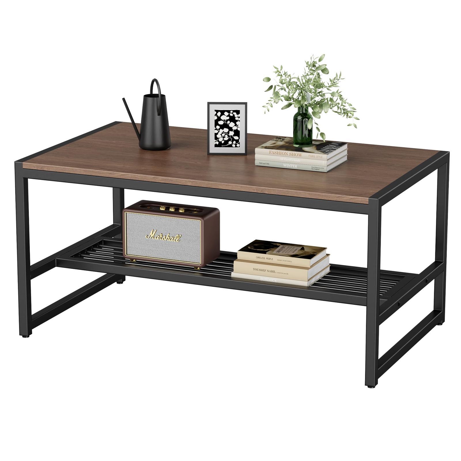 Anovara ローテーブル 一人暮らし リビングテーブル 幅80cm センターテーブル ソファーテーブル コーヒーテーブル ローテーブル おしゃれ ヴィンテージ コンパクト 収納付き ウォールナット色 一枚板幅80cm