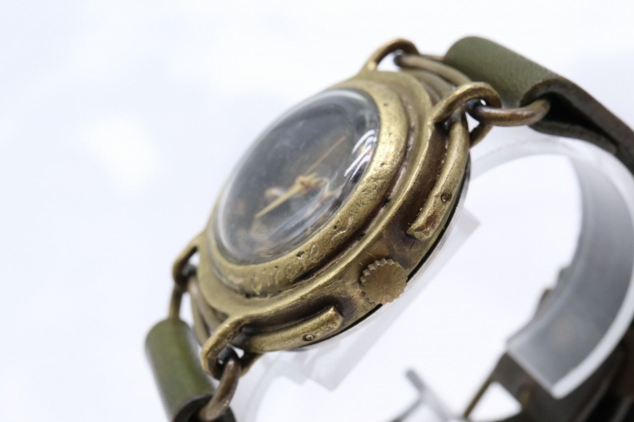 W147-34 動作品 電池交換済 ハンドクラフト アンティーク 日本製 腕時計