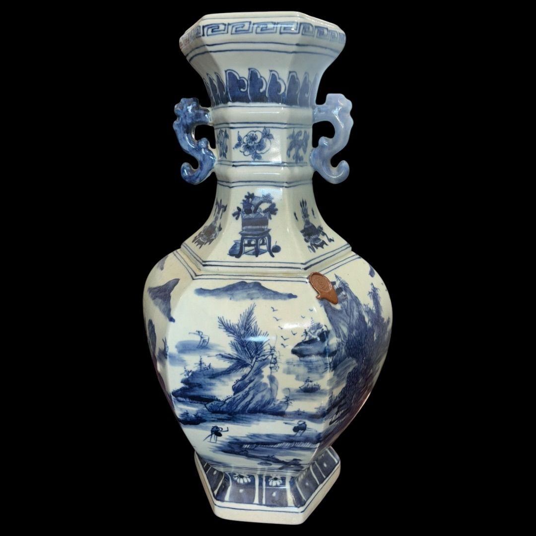□大成古美術□青花纏枝蓮紋執壺 （検） 明代 染付 陶磁器 唐物 中国美術 骨董 古玩 222 ｜中国、朝鮮半島