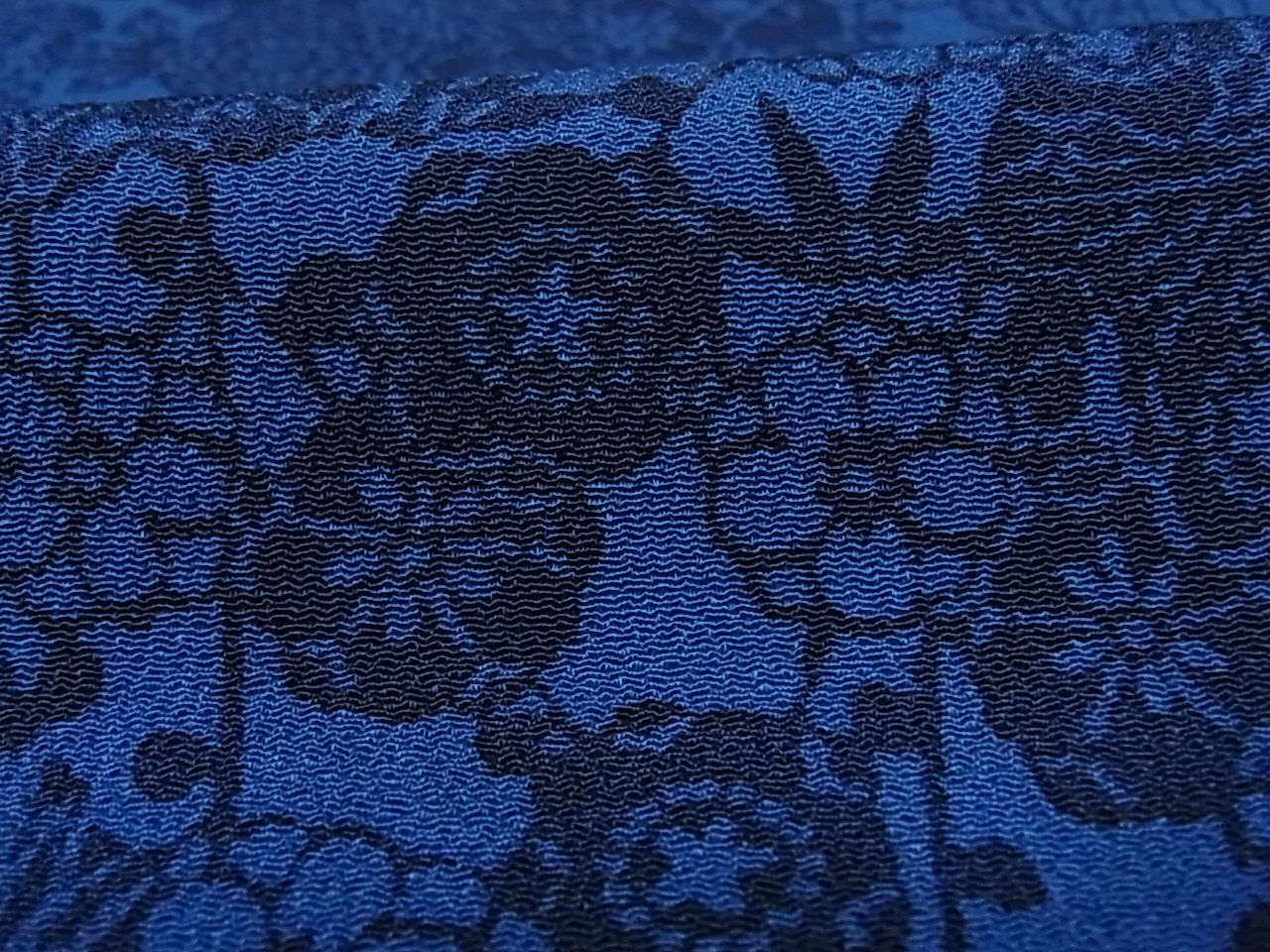 阿波藍染 徳島県無形文化財保持者 香川卓美 小紋 菊梅竹 未使用 mop379