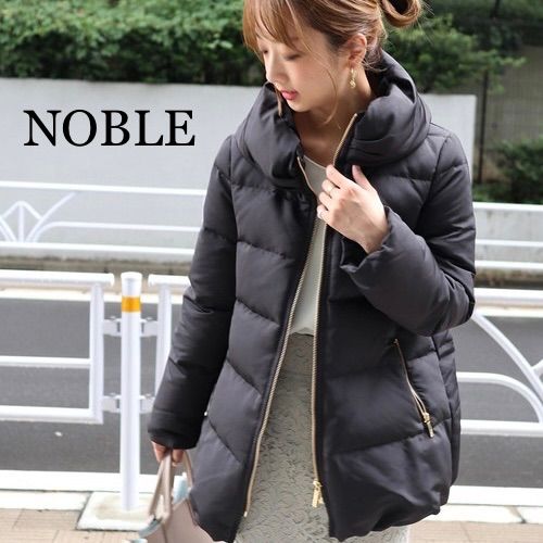 NOBLE エステルファイユミドルダウンコート 38