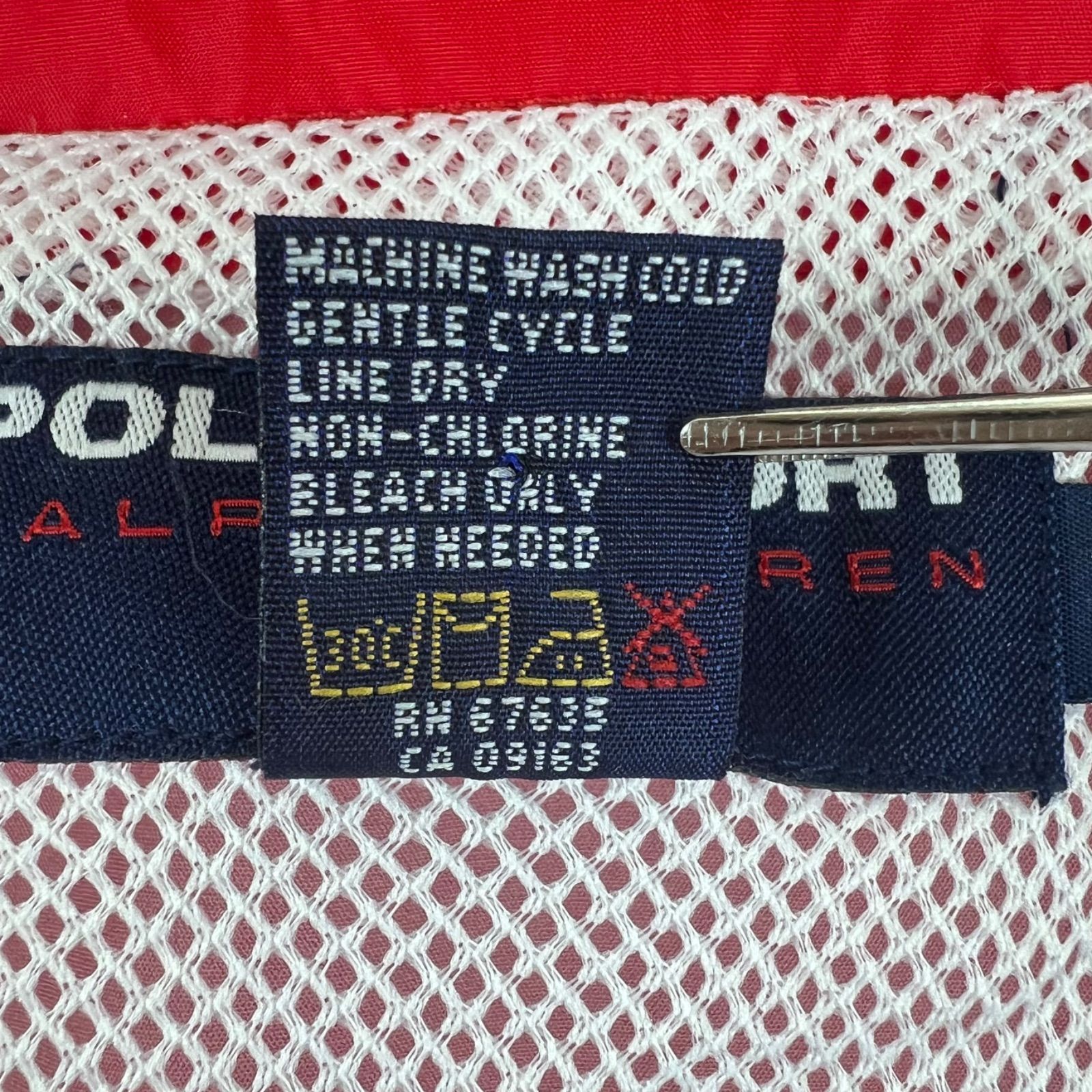 POLO SPORT Ralph Lauren 90s nylon jacket M USA pattern ポロ