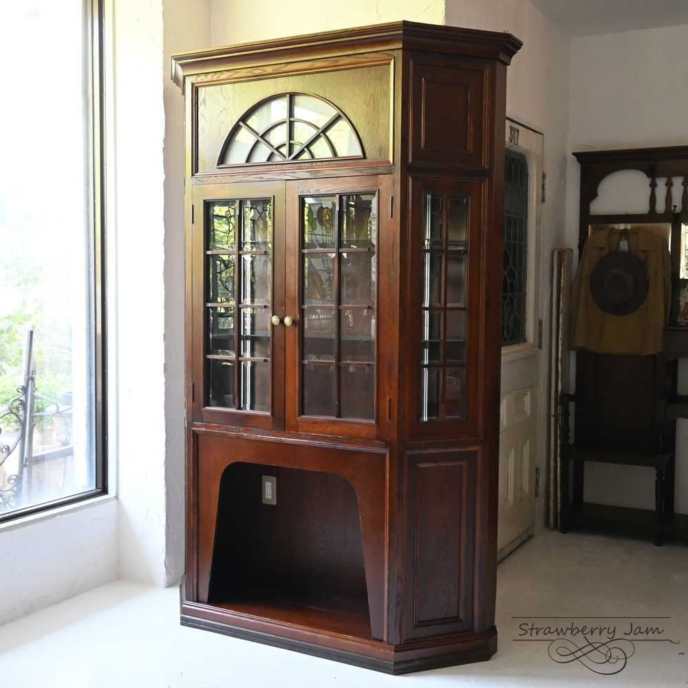 IFU-346 英国アンティーク ガラスキャビネット ショーケース キャビネット IFU-346 英国アンティーク ガラスキャビネット ショーケース キャビネット