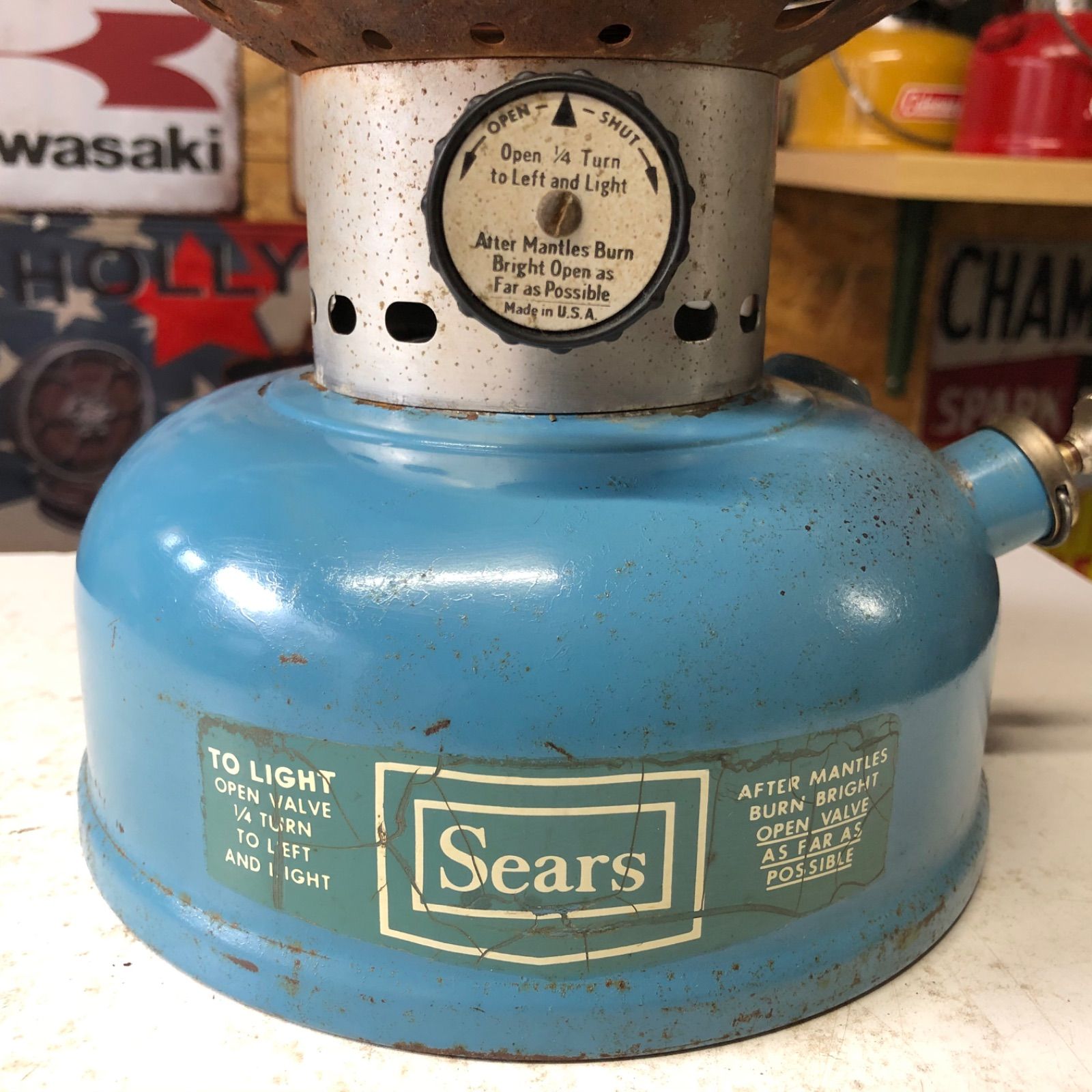 Coleman ランタン シアーズ SEARS コールマン 青 その１