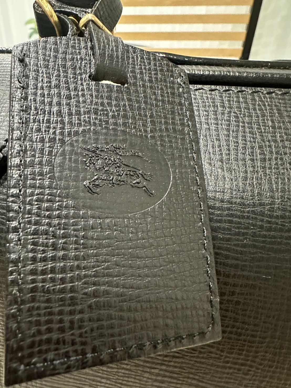 BURBERRYS レザー ダレスバッグ ビジネスバッグ 鍵付き ブラック BURBERRYS レザー ダレスバッグ ビジネスバッグ 鍵付き ブラック