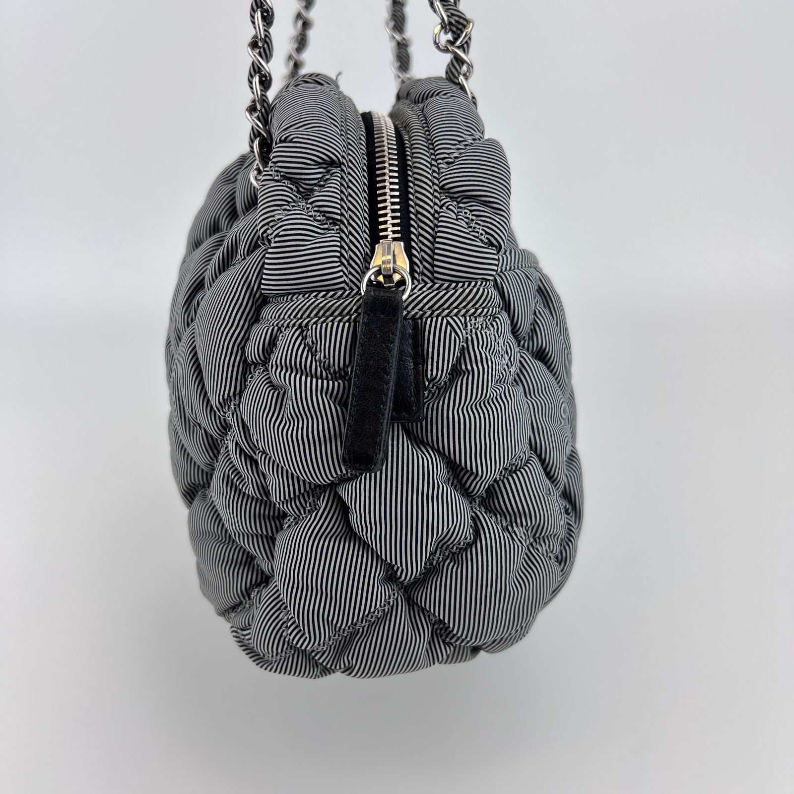 CHANELシャネル マトラッセ ショルダーバッグ バブルキルト ダークグレー 中古】CHANEL シャネル ココマーク マトラッセ バブルキルト