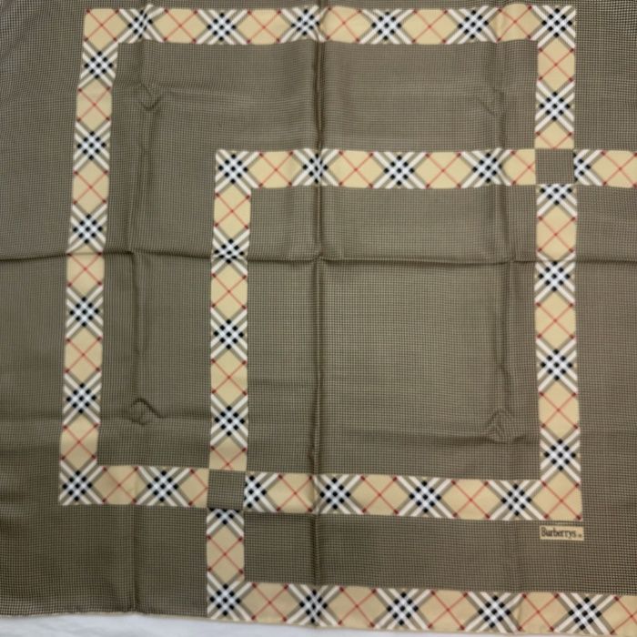 バーバリー BURBERRY スカーフ チェック 千鳥格子 シルク