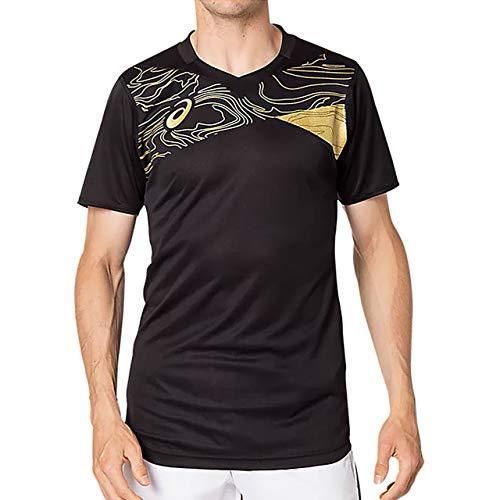 低価，100%新品 アシックス(ASICS) ハンドボール プラクティス半袖シャツ 2073A028 001 パフォーマンスブラック Lサイズ その他