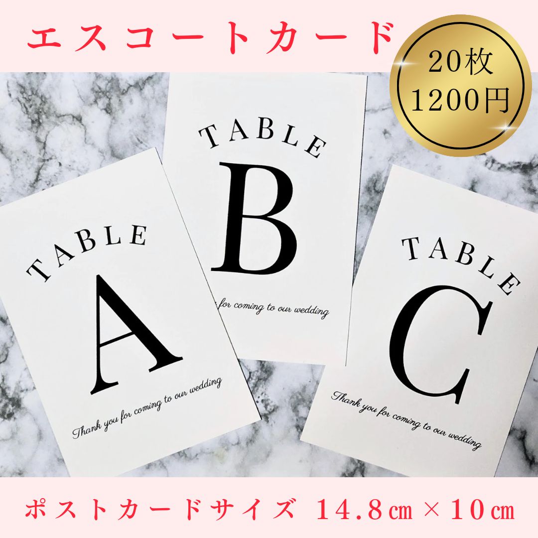 結婚式テーブルナンバー(アルファベットA〜L)