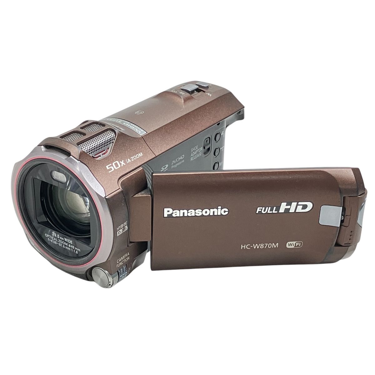 Panasonic HC-W870M ビデオカメラ 2015年製 ハンディカム ワイプ撮り パナソニック ブラウン W10068570