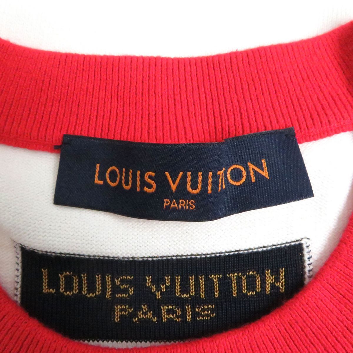 5805【人気Mサイズ】ルイヴィトン‪☆インサイドアウトロゴ入りニット クリーム 5805【人気Mサイズ】ルイヴィトン‪☆インサイドアウトロゴ入り‬