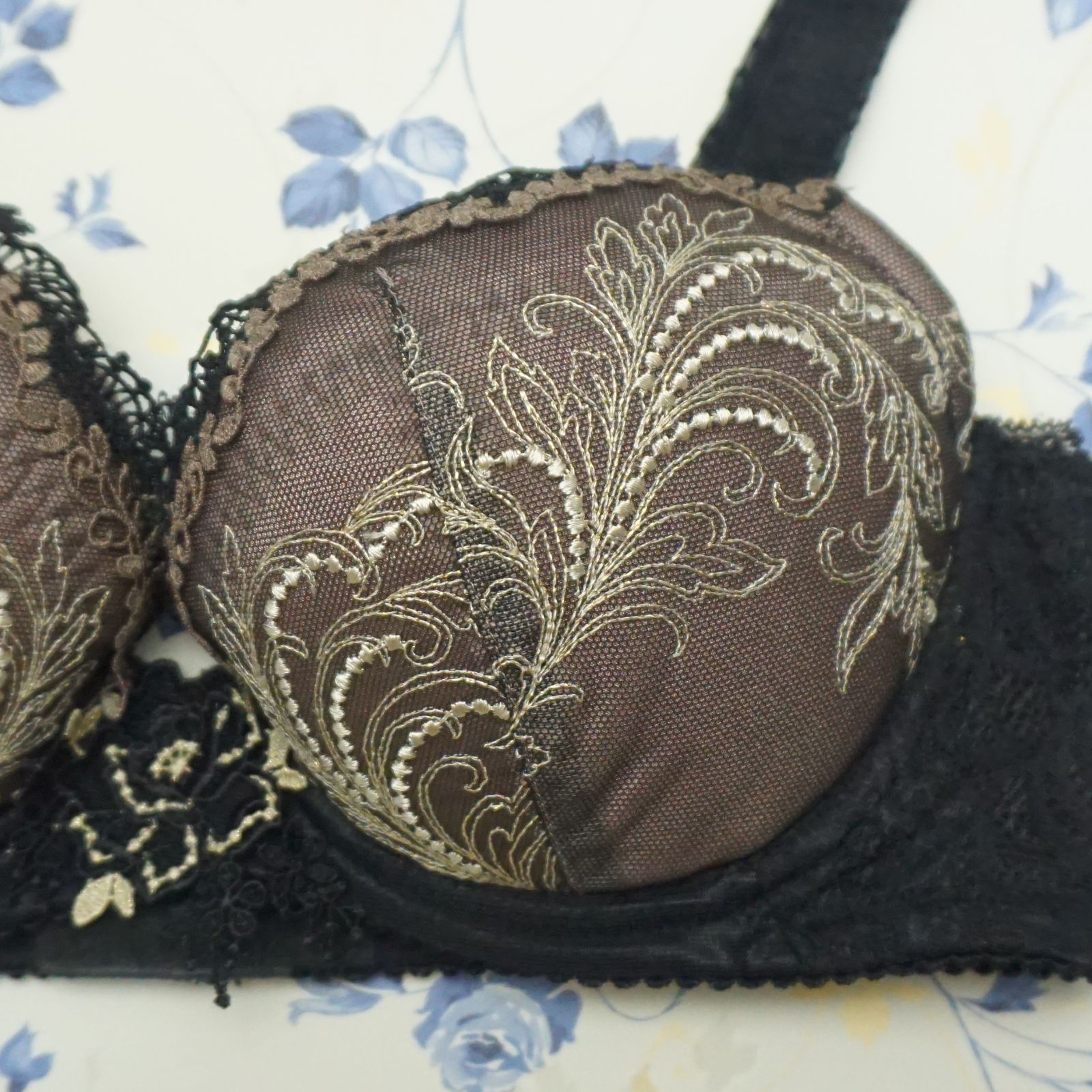 Wacoal PARFAGE 花柄 レース ブラジャー ショーツセット E70 ワコール