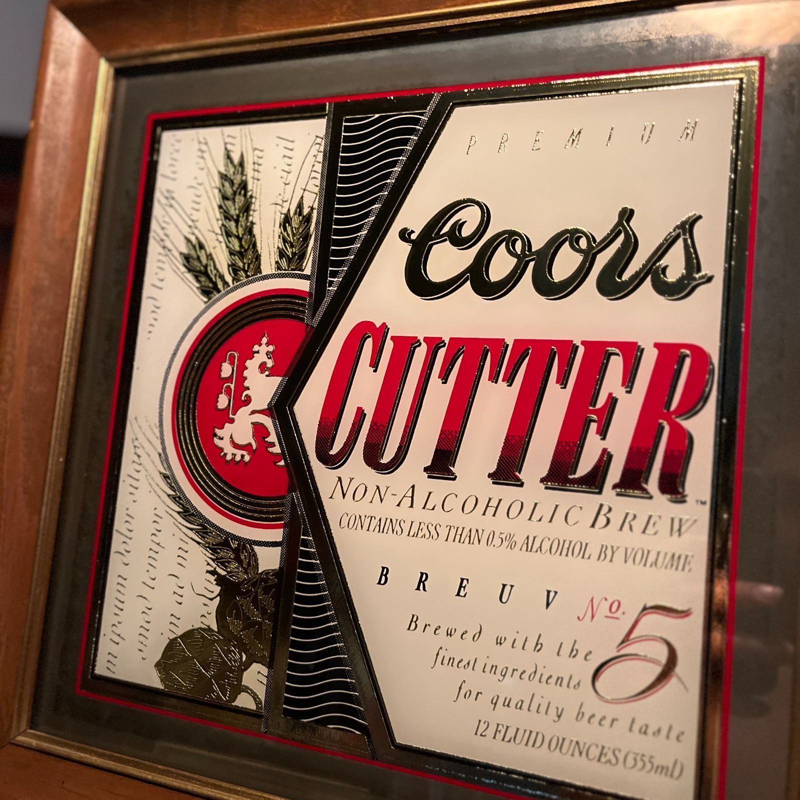 パブミラー】1991年製 Coors CUTTER (クアーズ) Pub Mirror Bar Mirror